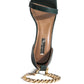 VENUSTA HEEL SANDAL WITH METAL CHAIN IN GOLD
