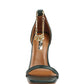 VENUSTA HEEL SANDAL WITH METAL CHAIN IN GOLD