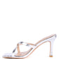 MURIEL CROC CROSS STRAP SLIDER SANDALS