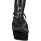 MURIEL CROC CROSS STRAP SLIDER SANDALS