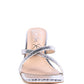 MURIEL CROC CROSS STRAP SLIDER SANDALS