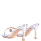 MURIEL CROC CROSS STRAP SLIDER SANDALS