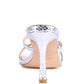 MURIEL CROC CROSS STRAP SLIDER SANDALS
