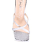 MURIEL CROC CROSS STRAP SLIDER SANDALS